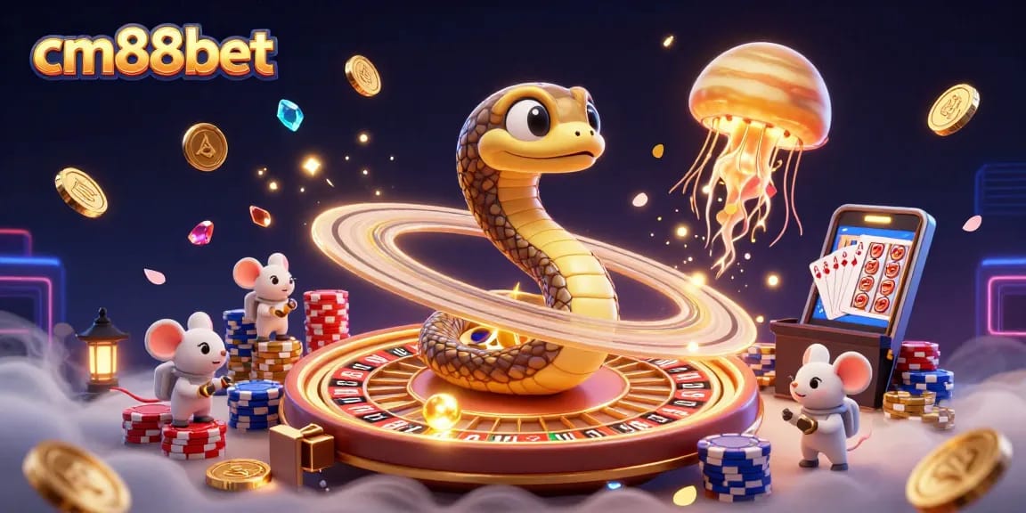Experience the thrill of cm88bet with dynamic bets and cosmic casino elements in an engaging 3D scene.