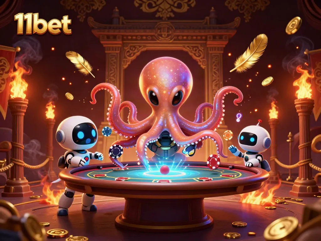 Engage with thrilling poker adventures at 11bet with vibrant alien characters and cosmic elements.