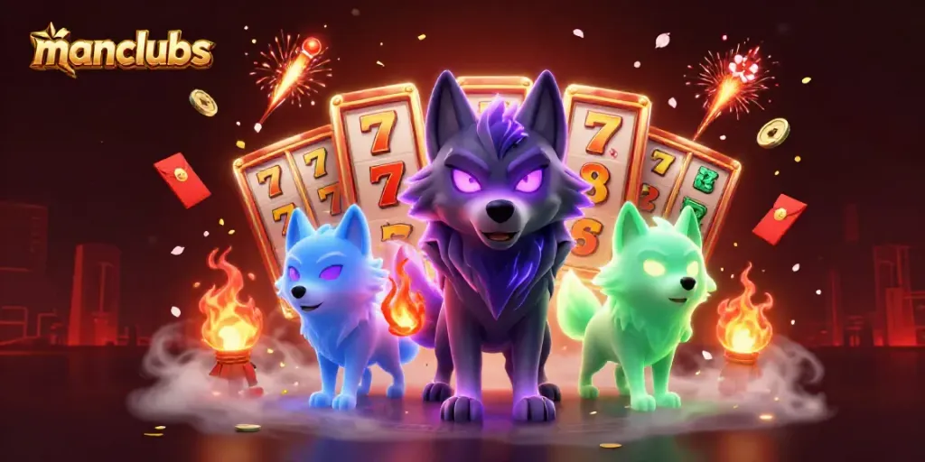 Catch the excitement at manclubs with a vibrant 3D casino scene featuring thrilling slot elements.