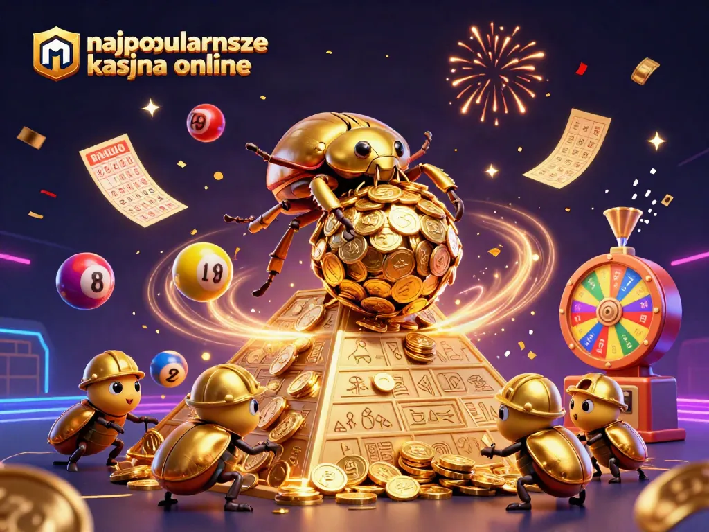 Experience the thrilling najpopularniejsze kasyna online with vibrant casino elements in a dynamic illustration.
