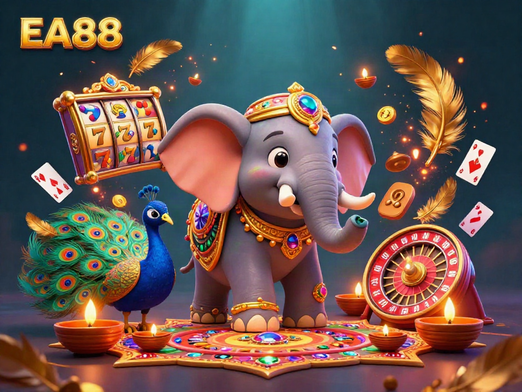 Experience EA88's thrilling slots with dynamic visuals and colorful casino elements.