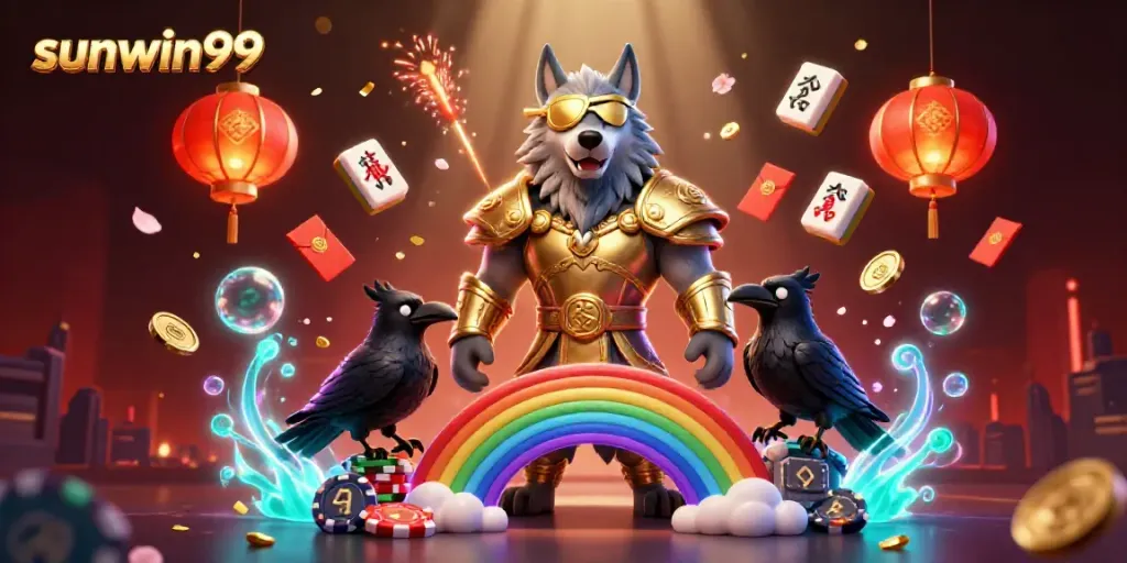 Experience thrilling gameplay at sunwin99 with Odin, ravens, and vibrant casino jewels.
