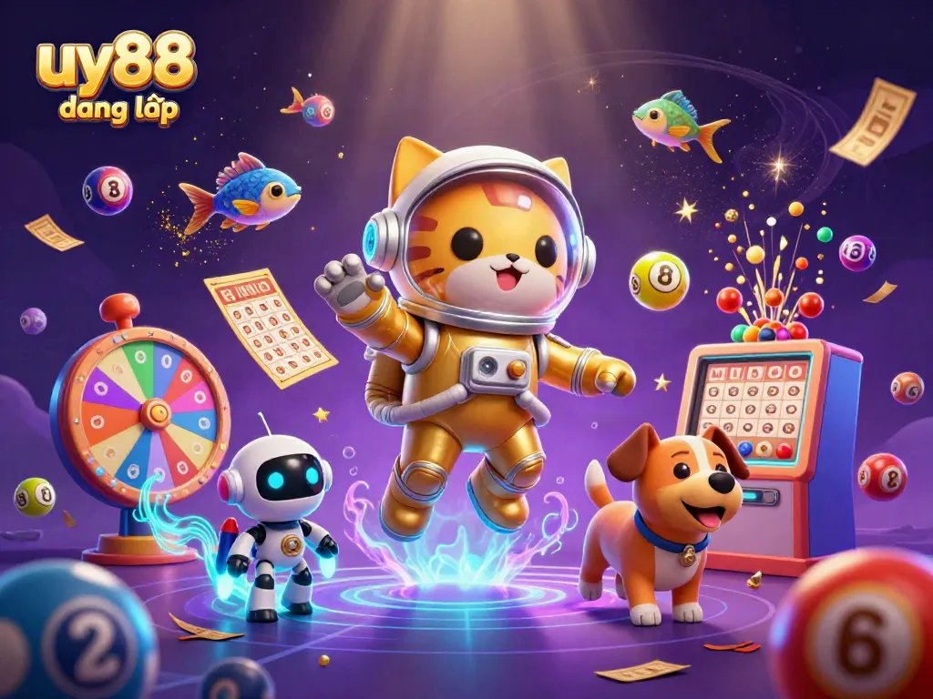 Experience fun and excitement with uy88 đăng nhập as astronaut cat and robot dog dive into a cosmic gambling adventure.