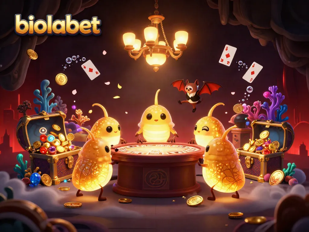 Experience thrilling gameplay with biolabet as glowing glowworms illuminate the underwater casino scene