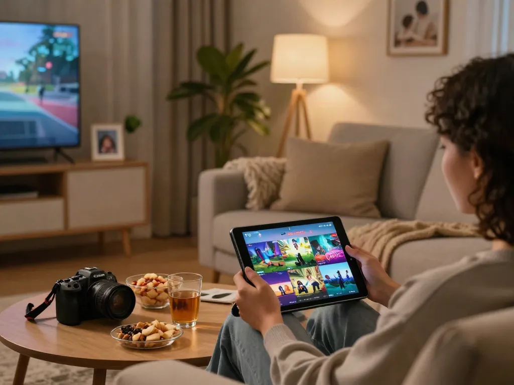 Engaging gaming experience on garuda404 platform with colorful graphics and cozy atmosphere