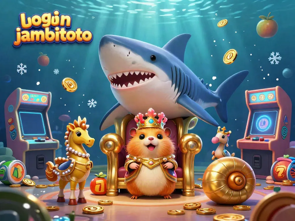 Engage with exciting gameplay in the illustrated scene of login jambitoto, featuring animated characters and casino elements.