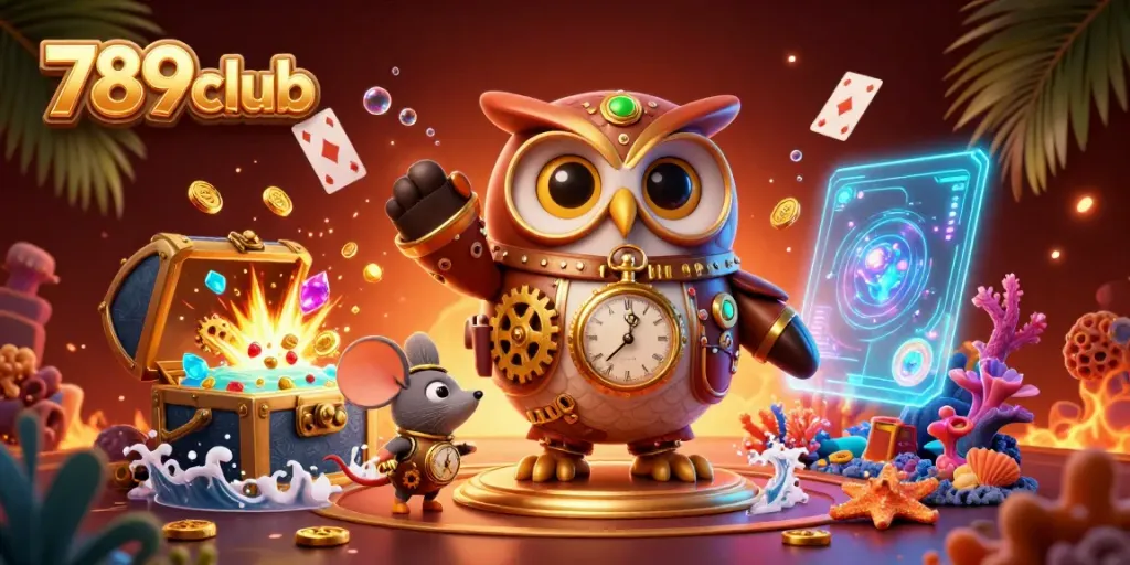 Engage with the exciting world of 789club in this vibrant casino scene filled with dynamic game elements.