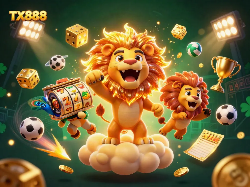 Experience thrilling wins with TX888 in an action-packed casino adventure scene full of excitement.