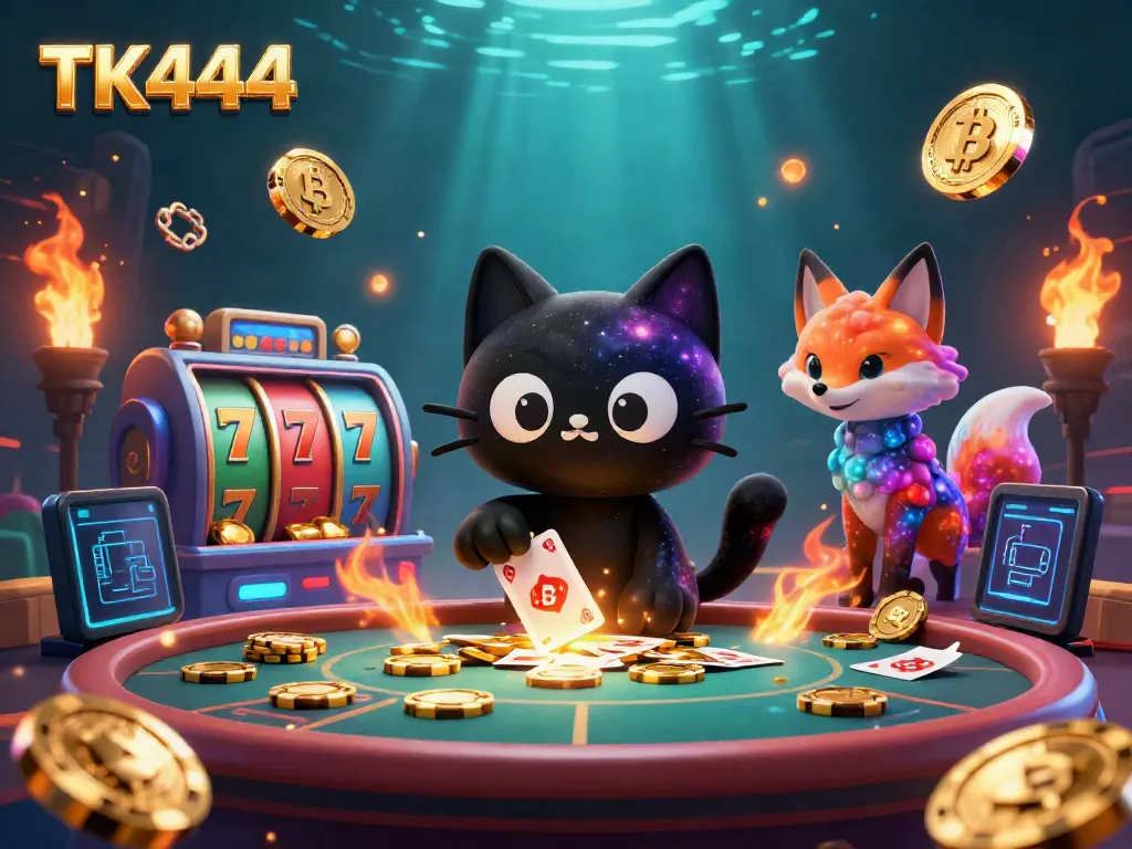 Experience the thrilling casino adventures at TK444 with vibrant characters and dynamic gaming elements.