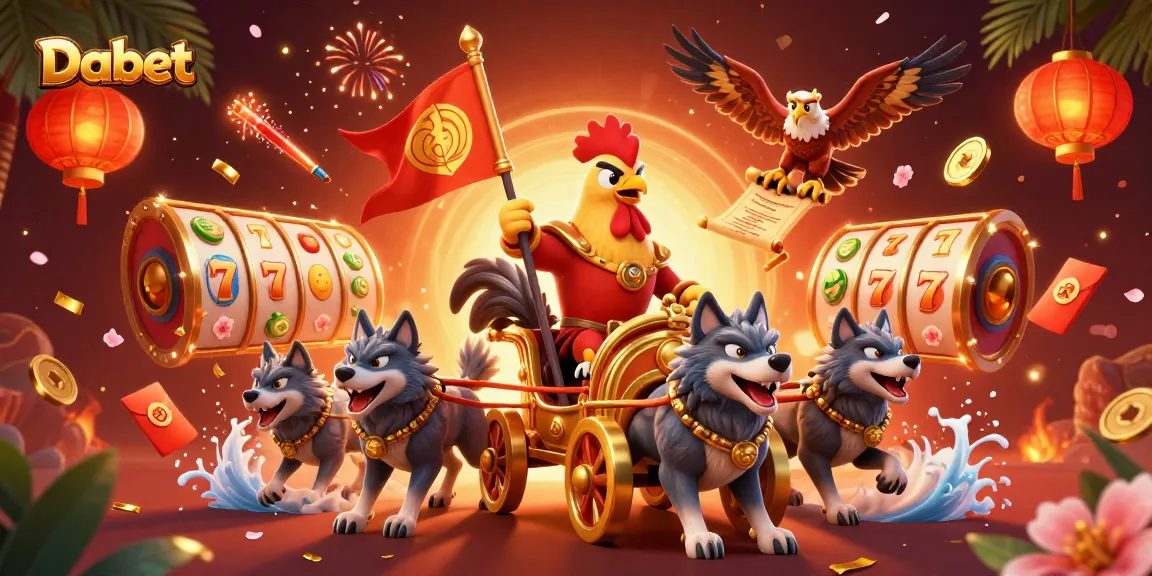 Dabet offers thrilling slots action with a golden war chariot, creating excitement for gamblers.