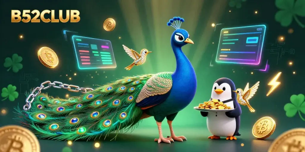 Experience the vibrant world of B52CLUB with dynamic characters and enchanting casino elements.